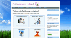 Desktop Screenshot of petinsuranceireland.com